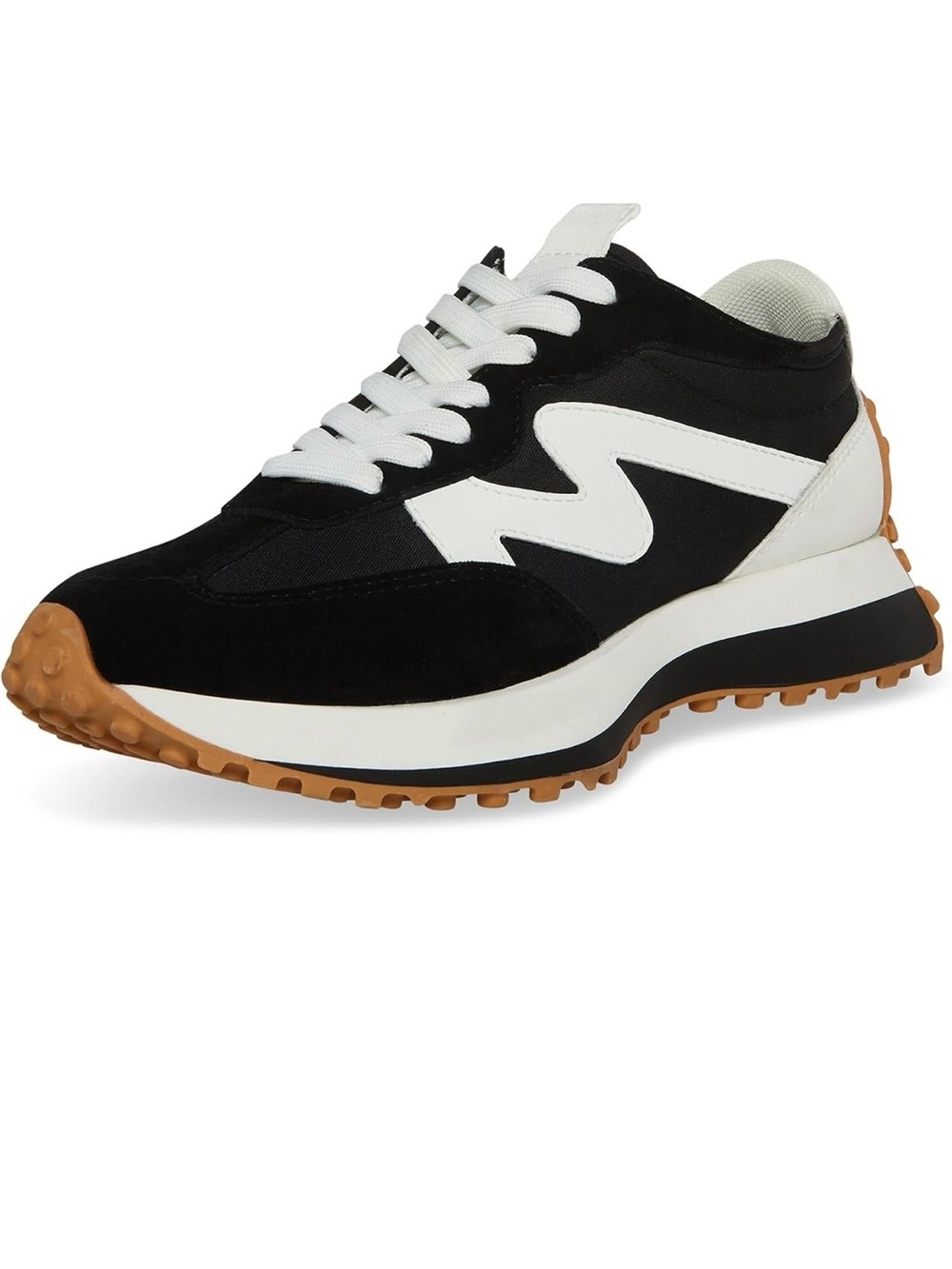 Woman’s Steve Madden Black White & Gum Low-Top Sneakers